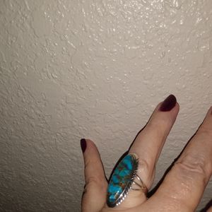 .925 SS Turquoise ring beautiful!